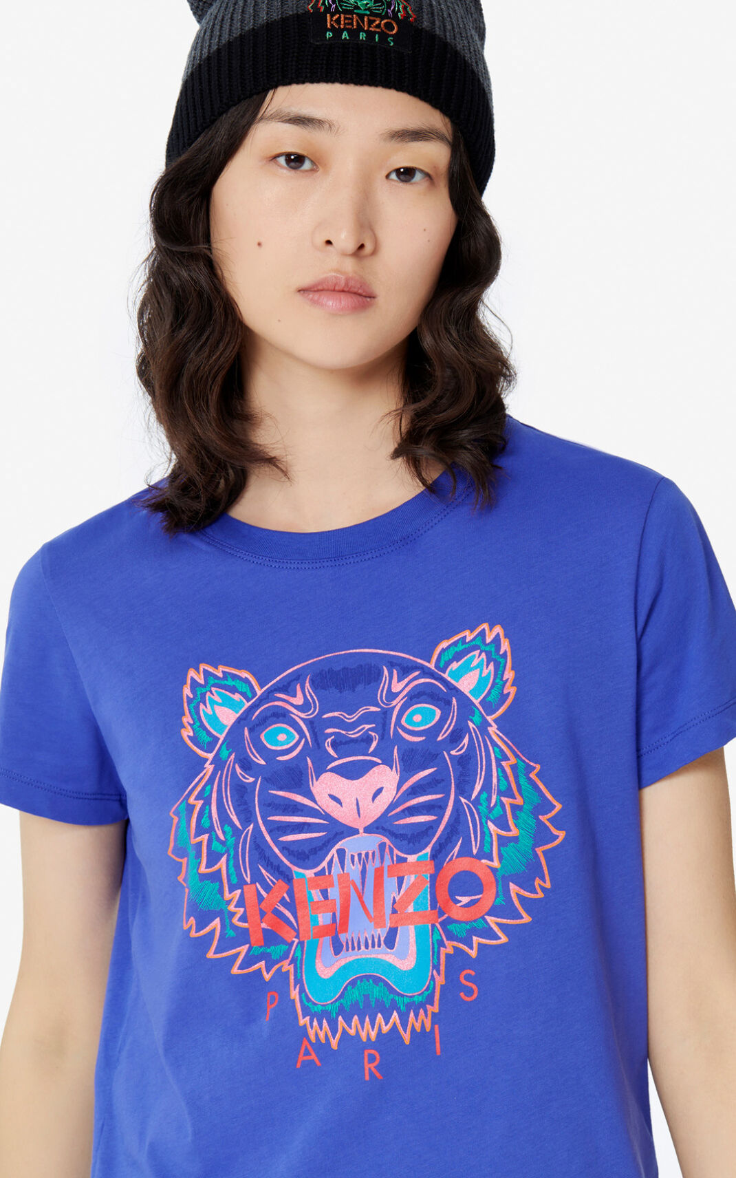 Camiseta Kenzo Tiger Feminino - Roxo | 581BMXJNE